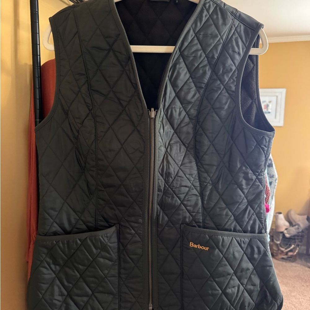Barbour Women's Olive Quilted Vest